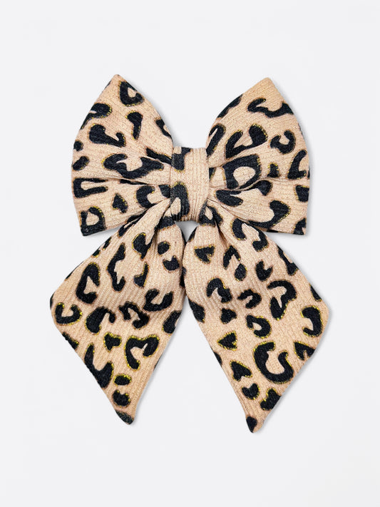 The Luxe Leopard (Beige) Bow Tie