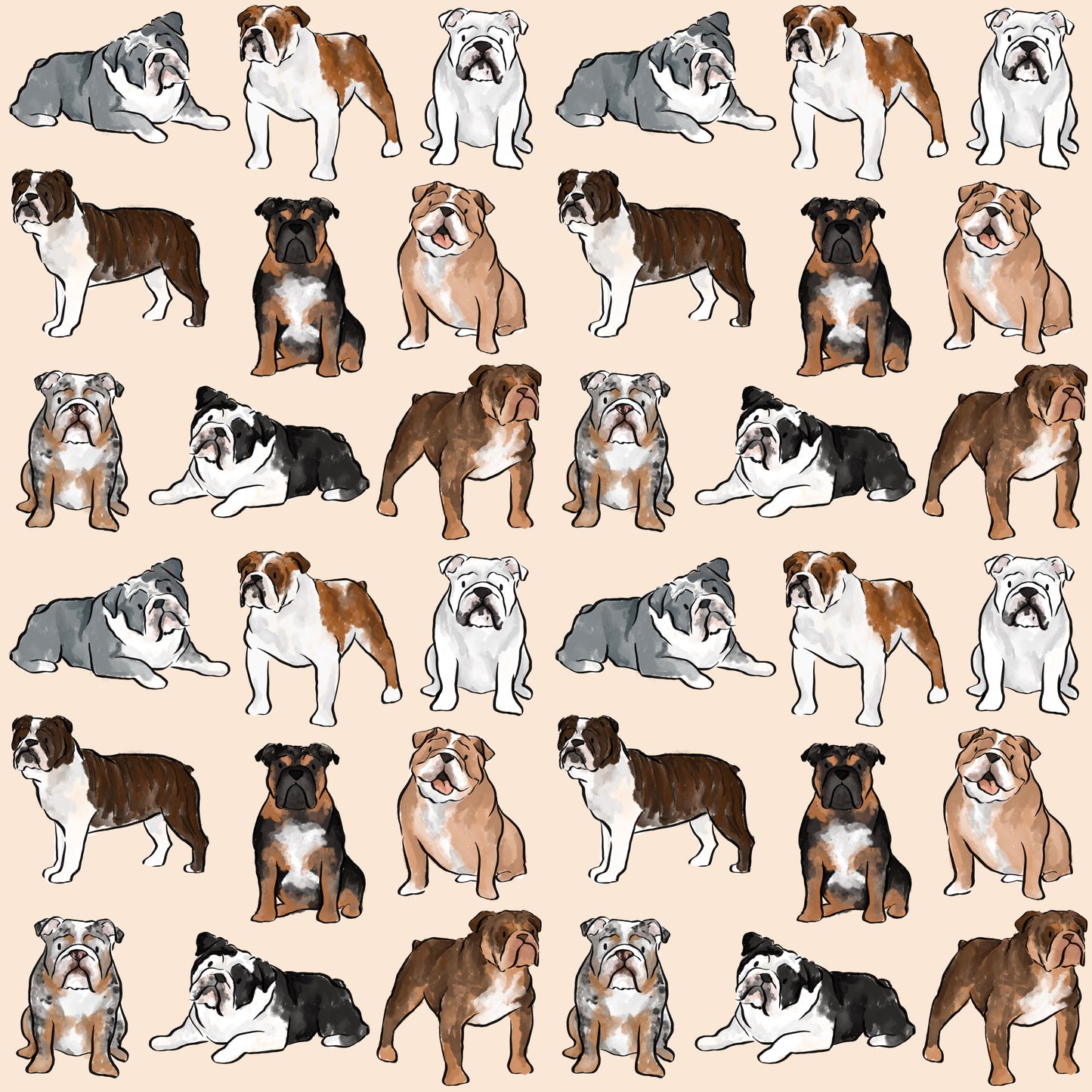 Bulldog Dog Blanket