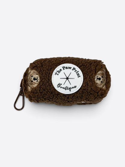 The Embroidered Little Bear Cub Poo Bag Holder