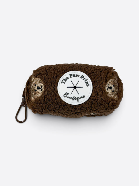 The Embroidered Little Bear Cub Poo Bag Holder