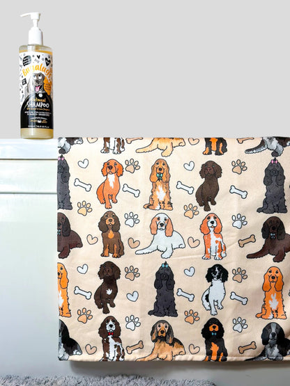 The Spaniel Dog Towel - Beige