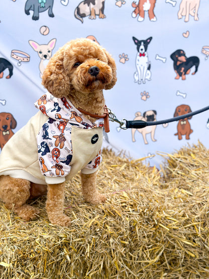 The Poodles & Doodles Dog Hoodie - Beige