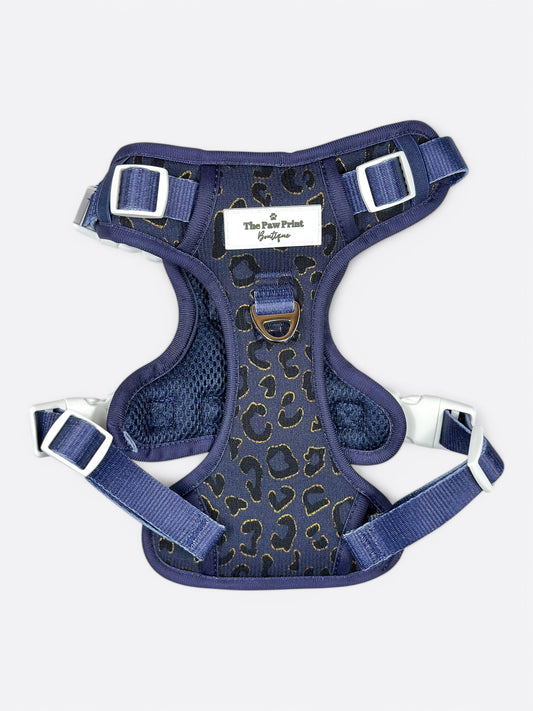 The Luxe Leopard (Navy) Adventure Paws Harness