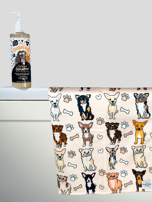 (The Chihuahua Dog Towel - Beige