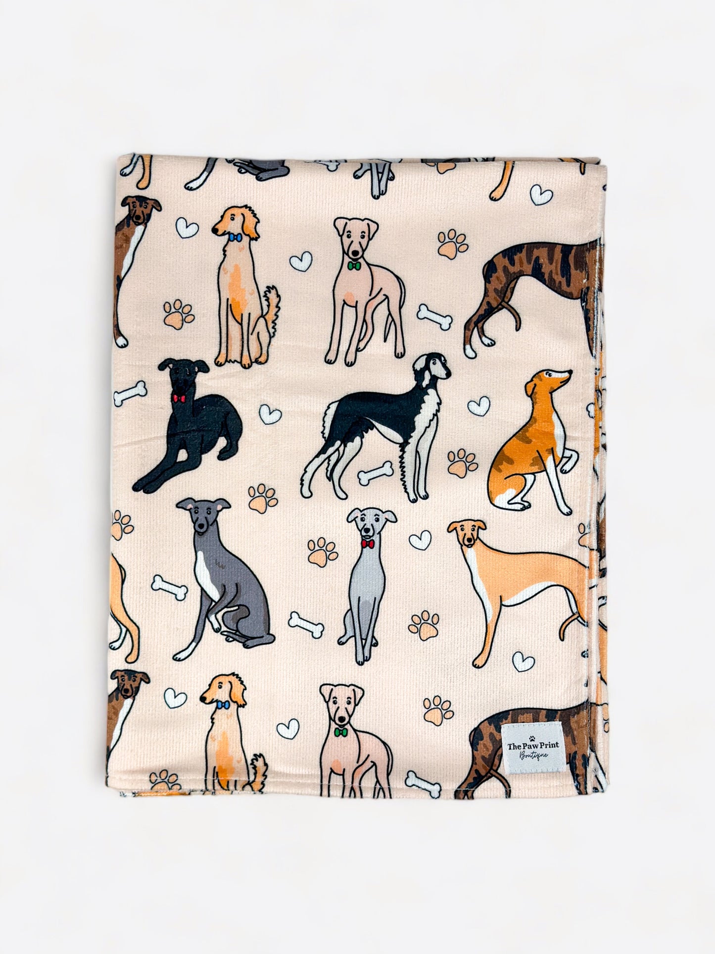 The Sighthound Dog Towel - Beige