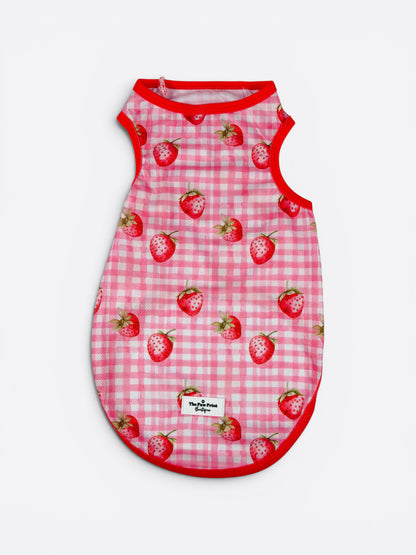 The Strawberry Gingham Cooling Vest