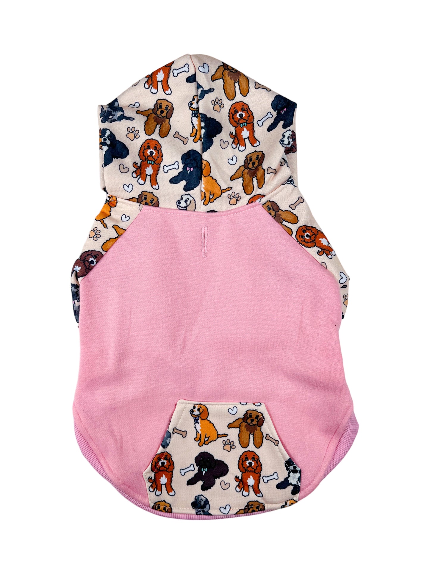 The Poodles & Doodles Dog Hoodie - Baby Pink