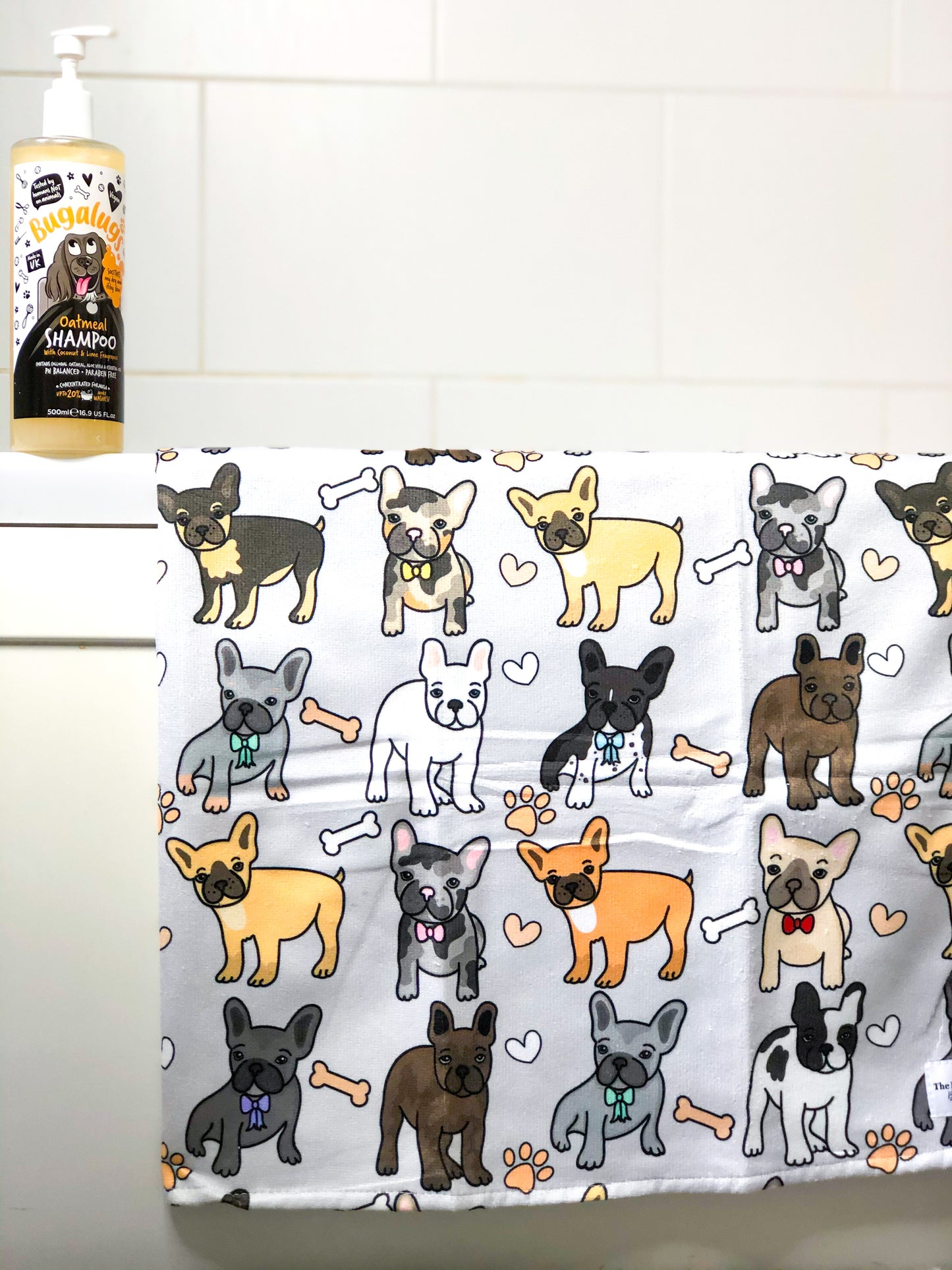 The French Bulldog Dog Towel - Grey