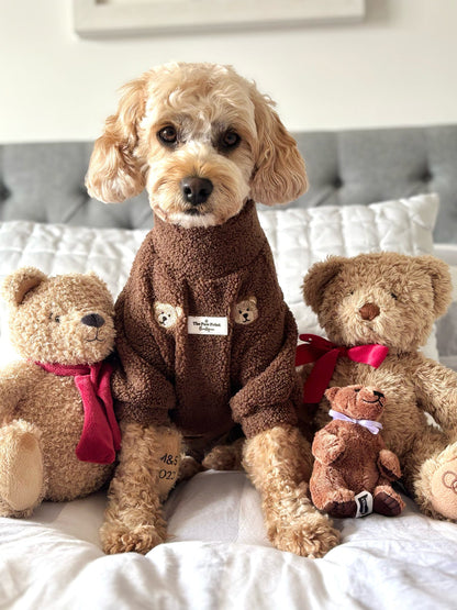 The Embroidered Little Bear Cub Teddy Fleece