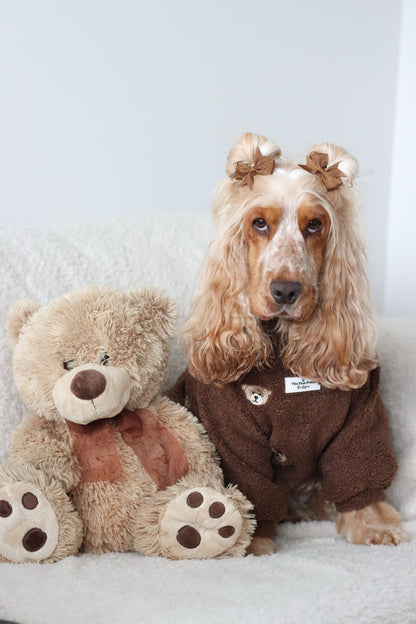 The Embroidered Little Bear Cub Teddy Fleece