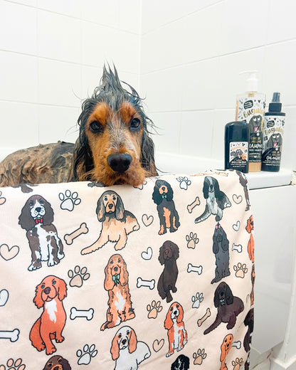 The Spaniel Dog Towel - Beige