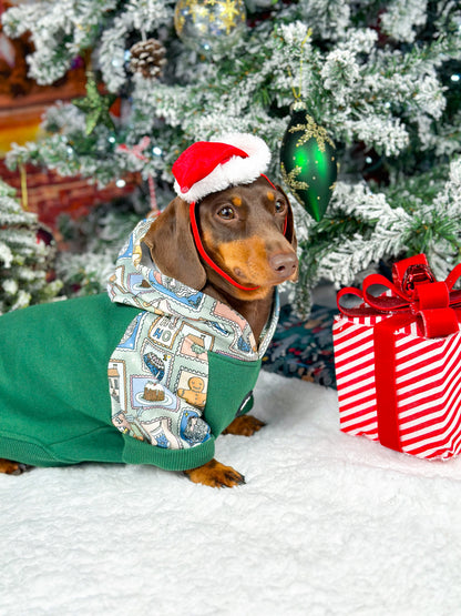 The Santas Stamps Dog Hoodie