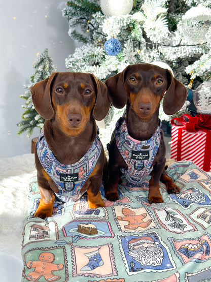The Santas Stamps Dog Blanket