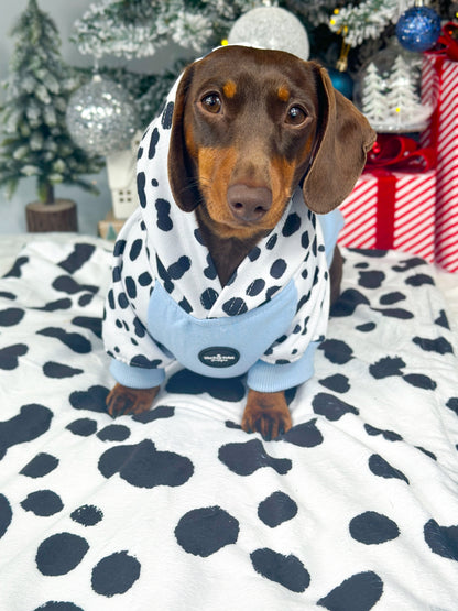 The Spots & Dots Dog Hoodie (Baby Blue)