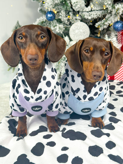 The Spots & Dots Dog Hoodie (Lilac)