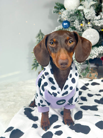 The Spots & Dots Dog Hoodie (Lilac)