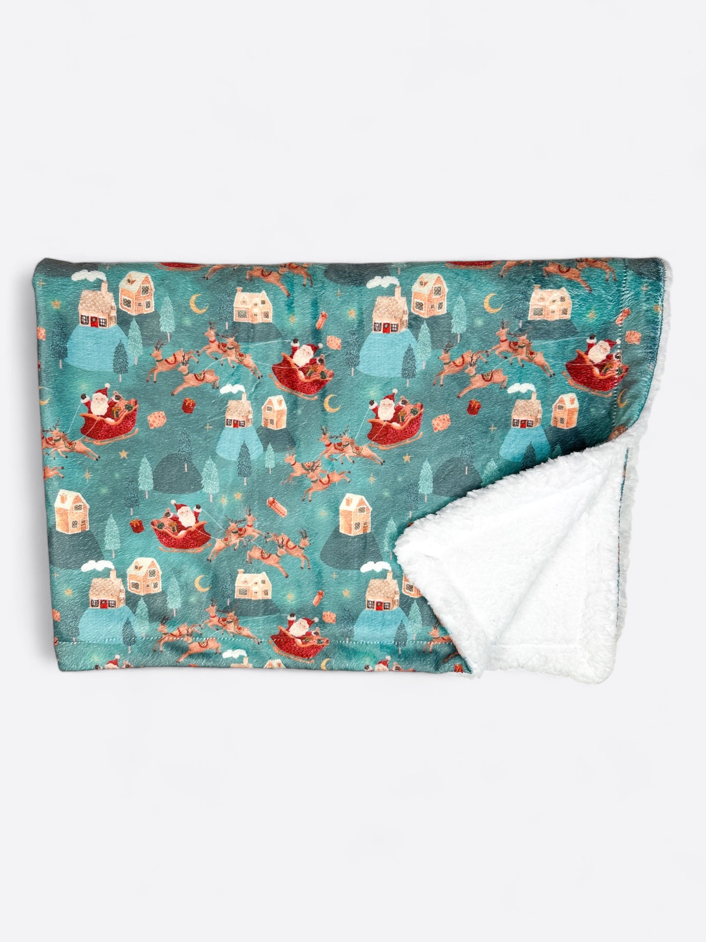 The Sleighing Santa Dog Blanket