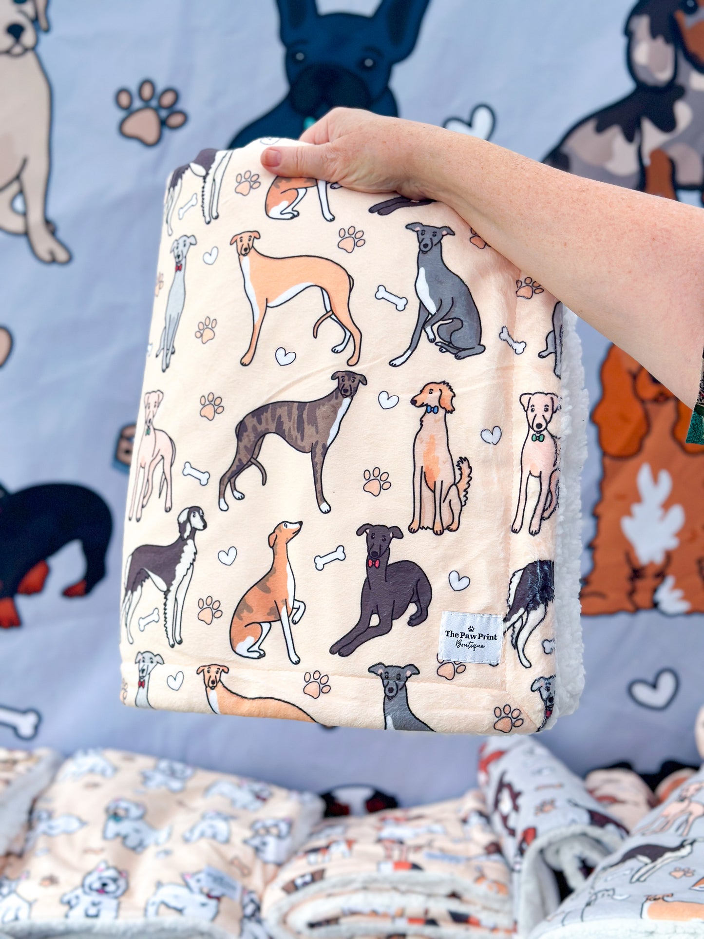 The Sighthound Dog Blanket - Beige