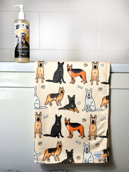 The German Shepherd Dog Towel - Beige