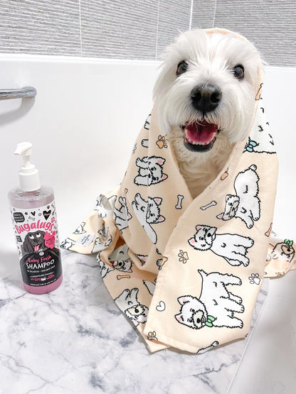 The Westie Dog Towel - Beige