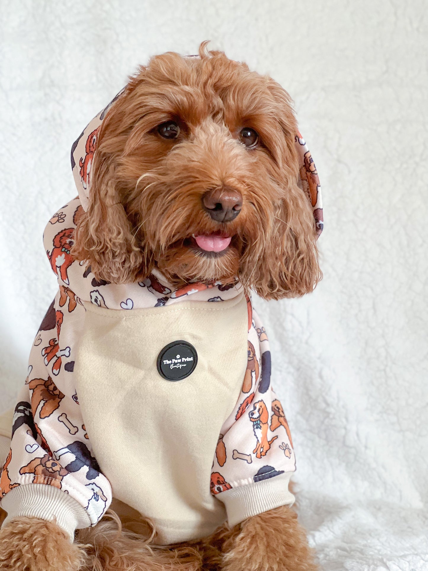 The Poodles & Doodles Dog Hoodie - Beige