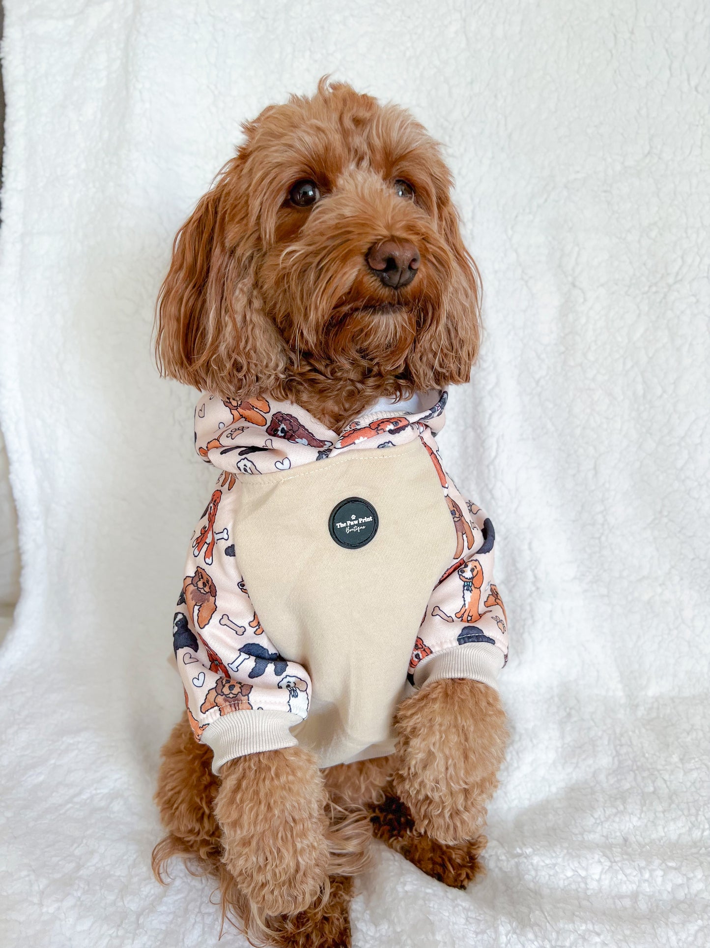 The Poodles & Doodles Dog Hoodie - Beige