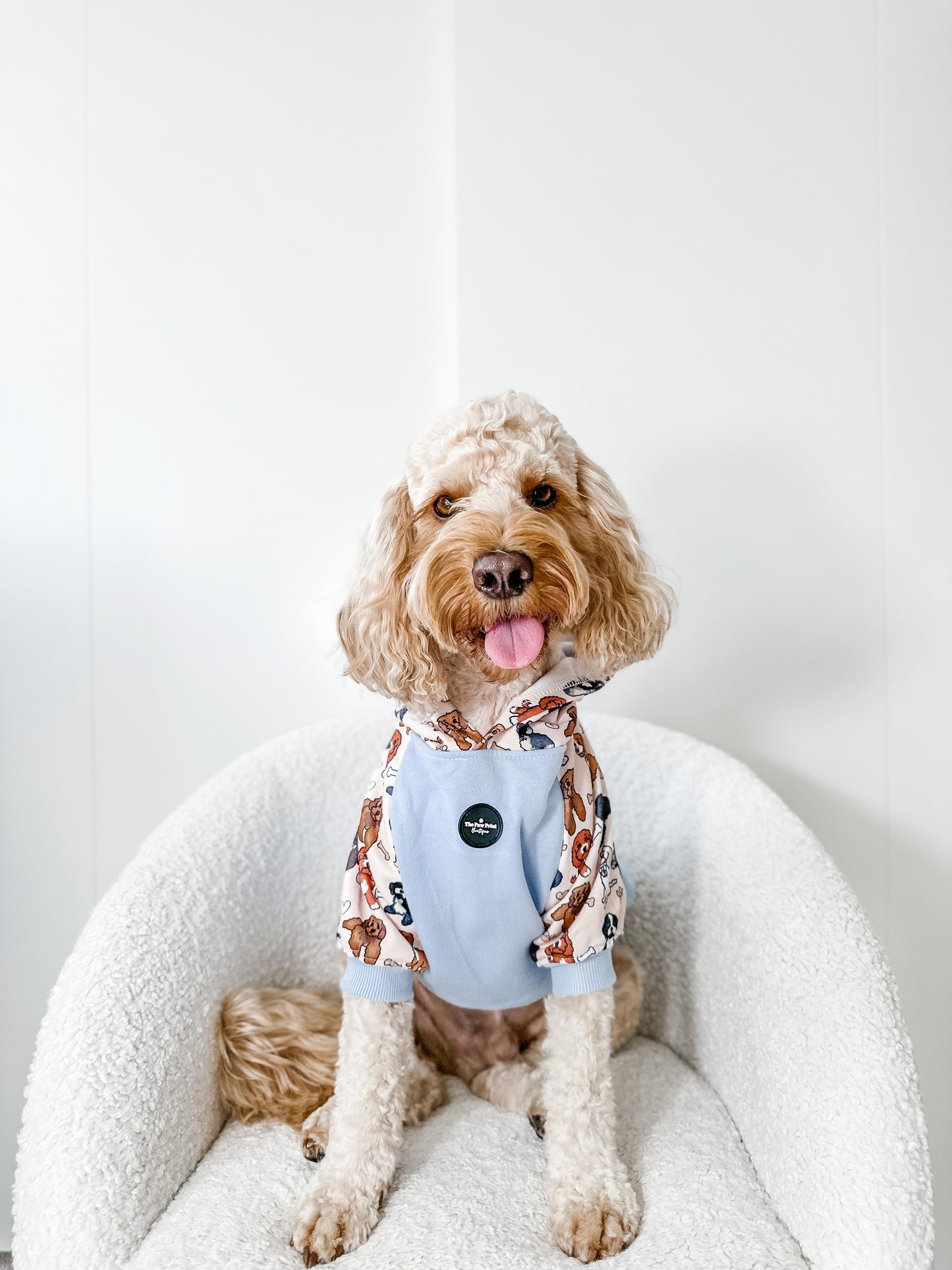 The Poodles & Doodles Dog Hoodie - Baby Blue