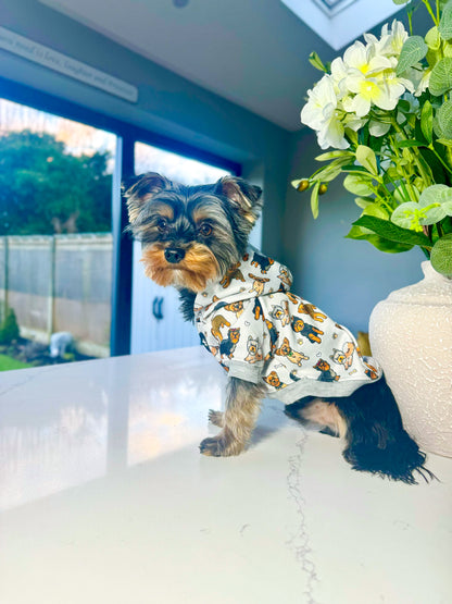 The Yorkie Dog Hoodie - All Over Print