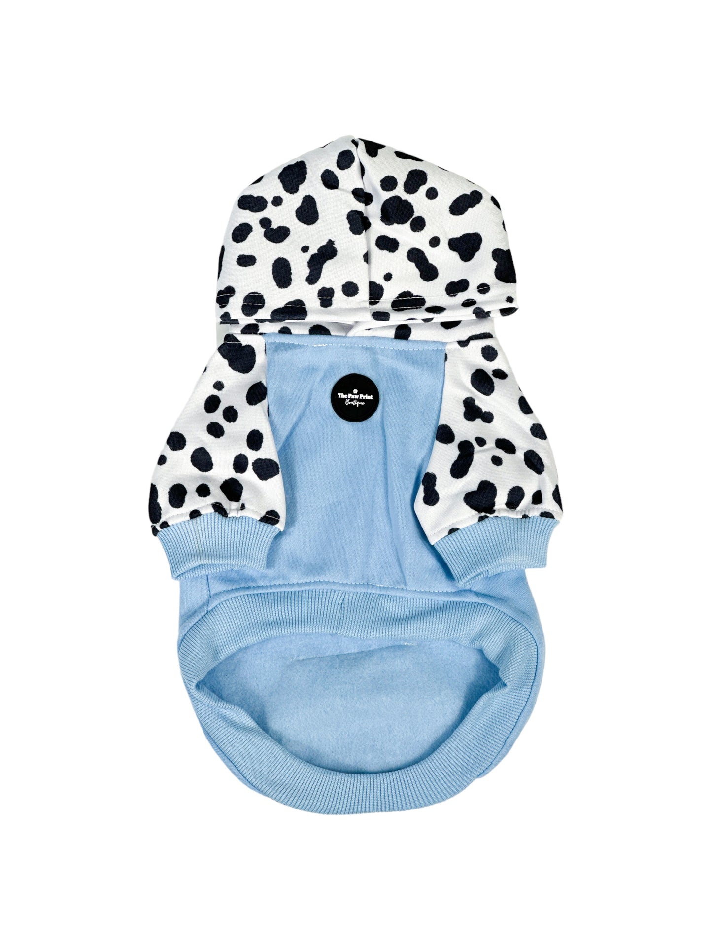 The Spots & Dots Dog Hoodie (Baby Blue)