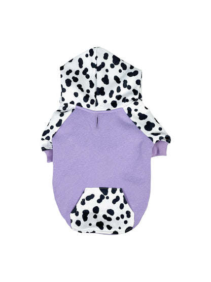 The Spots & Dots Dog Hoodie (Lilac)