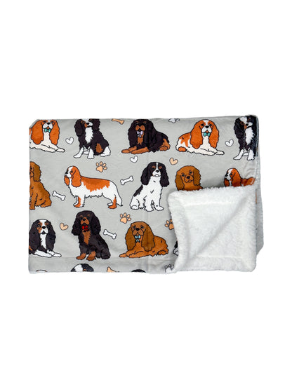 The Cavalier Dog Blanket - Grey