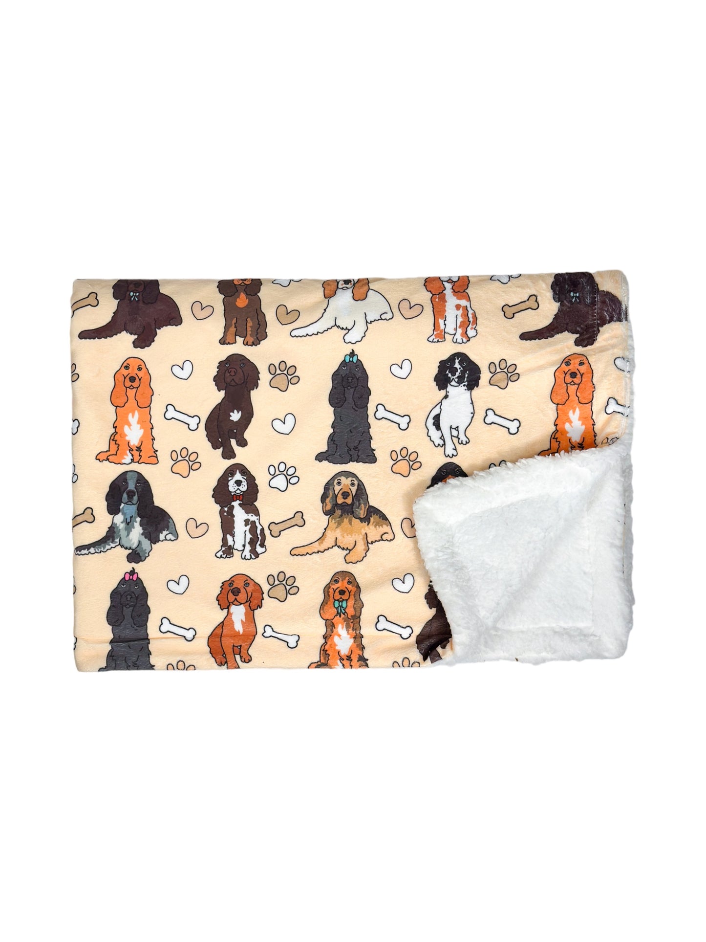 The Spaniel Dog Blanket - Beige
