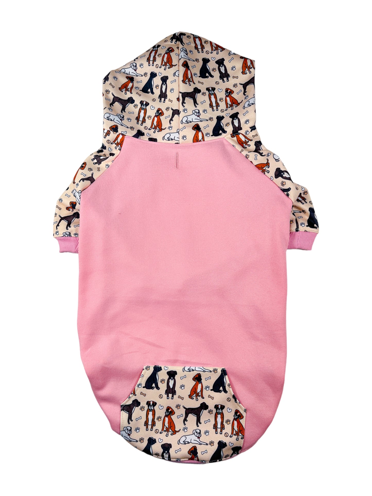 The Boxer Dog Hoodie - Baby Pink