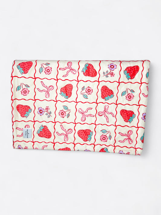 Bows & Berries Dog Blanket